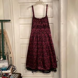 Fashion Bug fuchsia and black dress